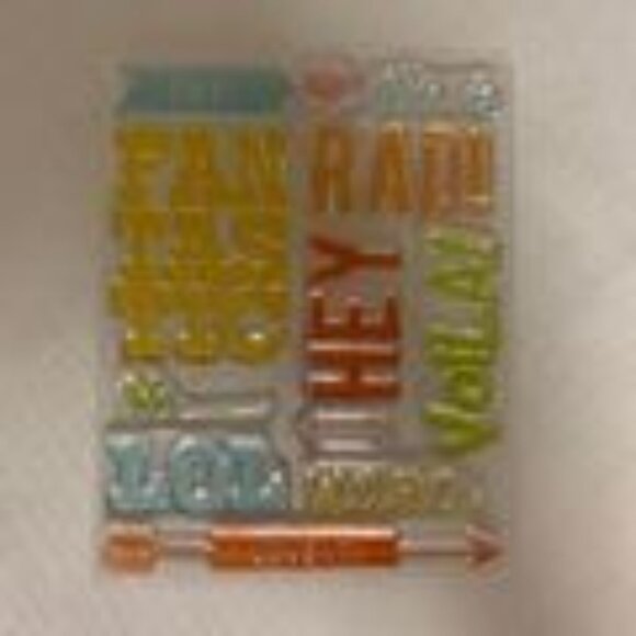 Phrase Stamps For Scrapbooking & Crafting HEY RAD LOL VOILA FANTASTIC - Picture 4 of 4